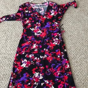 Evan Picone 3/4 sleeve Multi-Colored Dress